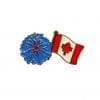 Les Bleuet de France & Maple Leaf of Canada Pin for Loyalty & Remembrance