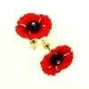 PEACE POPPY 18ct Gold Plated Stud Earrings Set With Swarovski Crystal - Large