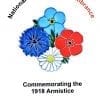 National Flowers of Remembrance Pin, To Commemorate the 1918 Armistice