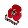 'We Remember' Sterling Silver Poppy Lapel Pin
