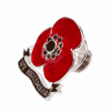 'We Remember' Sterling Silver Poppy Lapel Pin