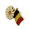 Daisy & Belgium Flag, for Loyalty, cast in Chrome plated Brass & Enamel.