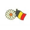 Daisy & Belgium Flag, for Loyalty, cast in Chrome plated Brass & Enamel.