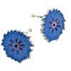 Le Bleuet (Cornflower) Stud Earrings. the National Flower of France