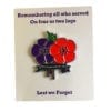Purple & Red Poppies, 'REMEMBERING ALL' on 4 or 2 Legs,  Animal or Human